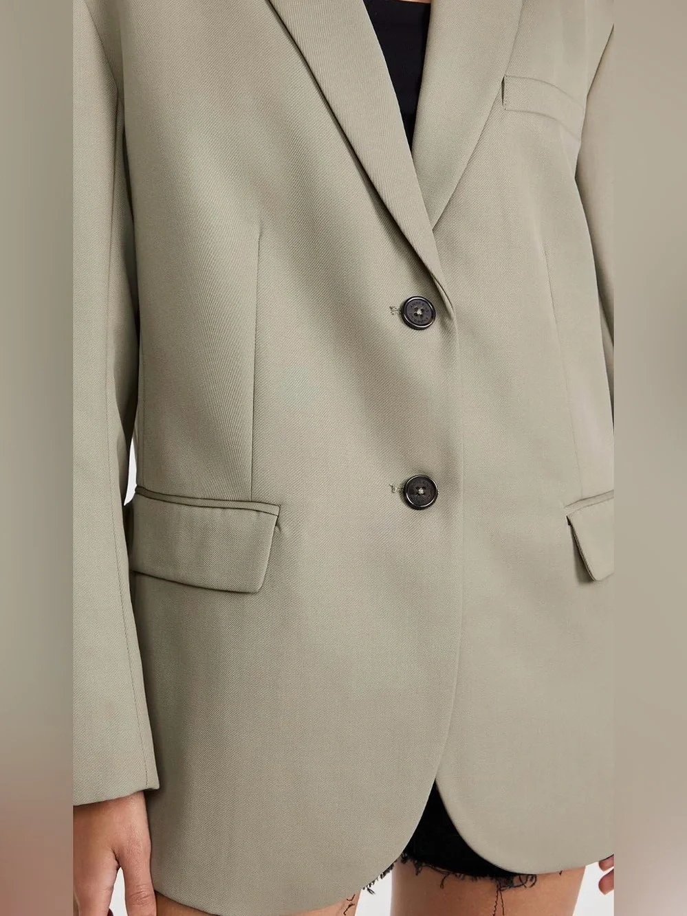 Anine Bing Quinn Blazer in Sage Green